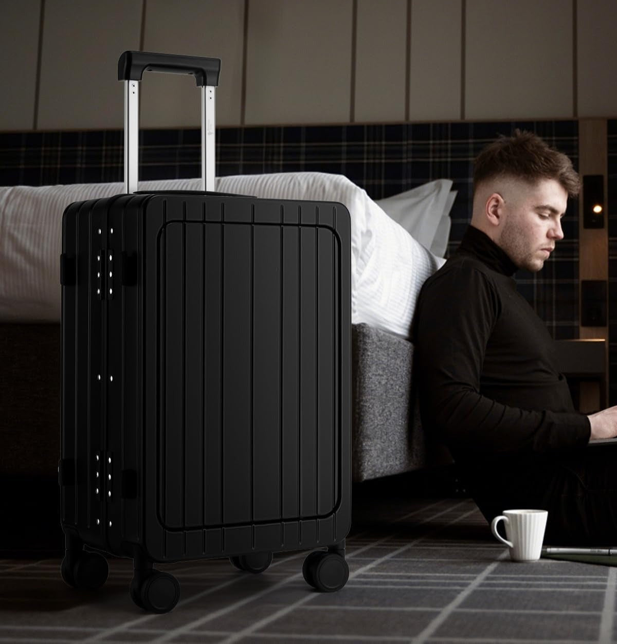 MB Aura Multifunctional Aluminium Cabin Suitcase – Elegance, Security & Innovation