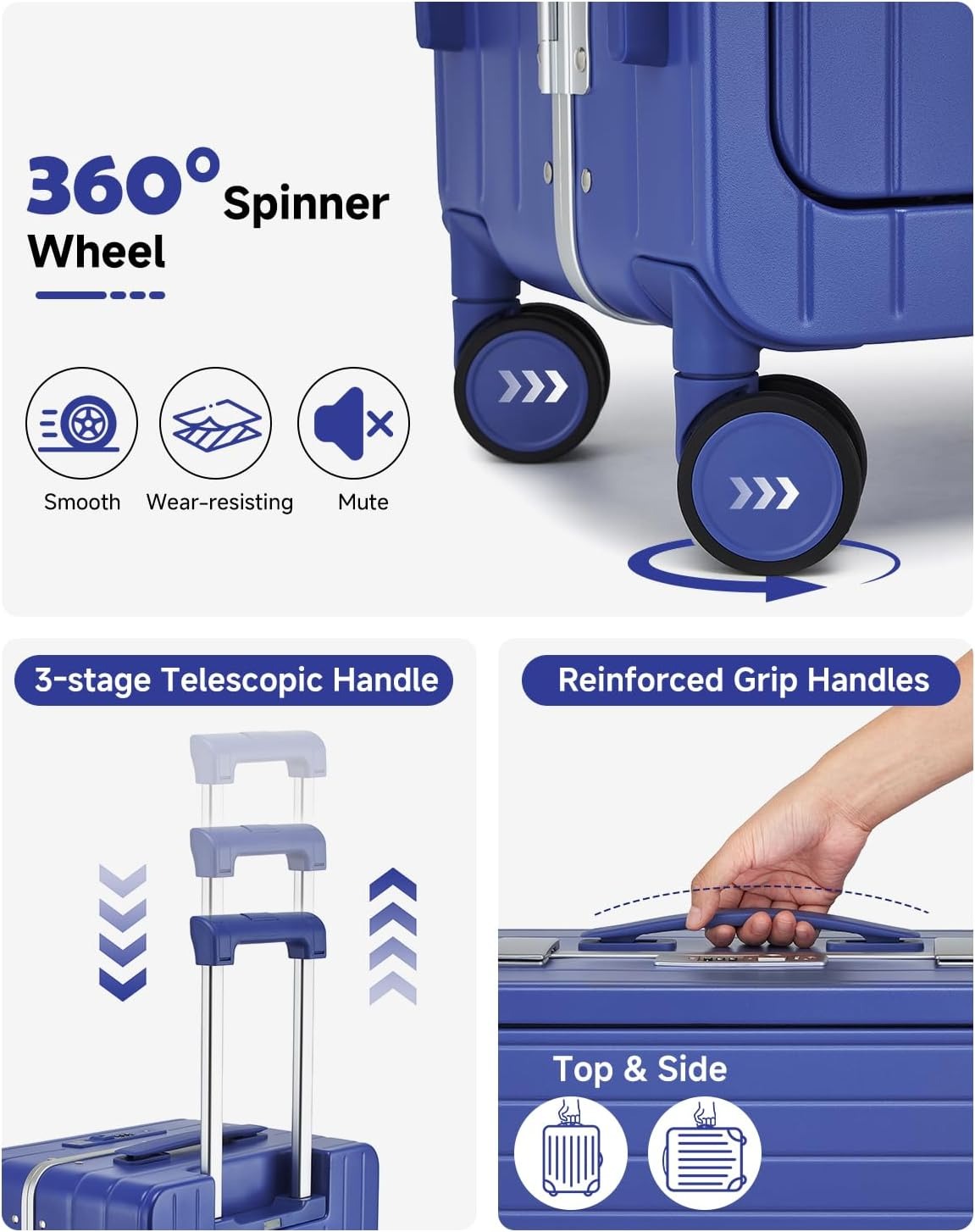 MB Aura Multifunctional Aluminium Cabin Suitcase – Elegance, Security & Innovation