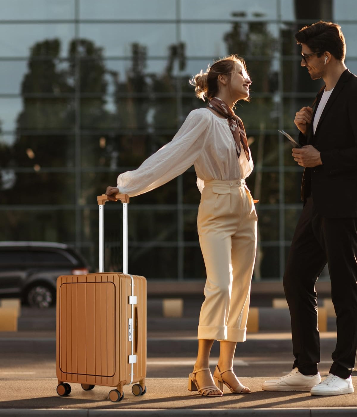 MB Aura Multifunctional Aluminium Cabin Suitcase – Elegance, Security & Innovation