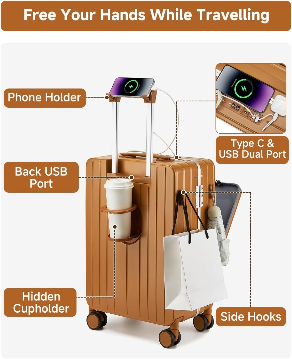 MB Aura Multifunctional Aluminium Cabin Suitcase – Elegance, Security & Innovation
