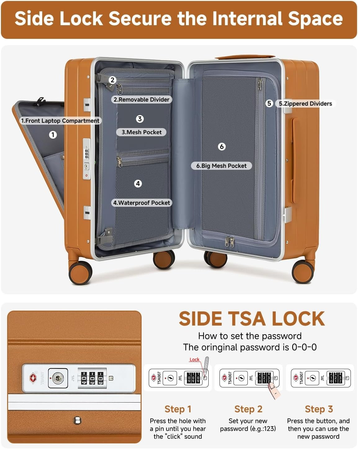 MB Aura Multifunctional Aluminium Cabin Suitcase – Elegance, Security & Innovation