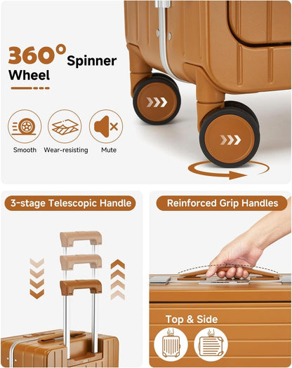MB Aura Multifunctional Aluminium Cabin Suitcase – Elegance, Security & Innovation
